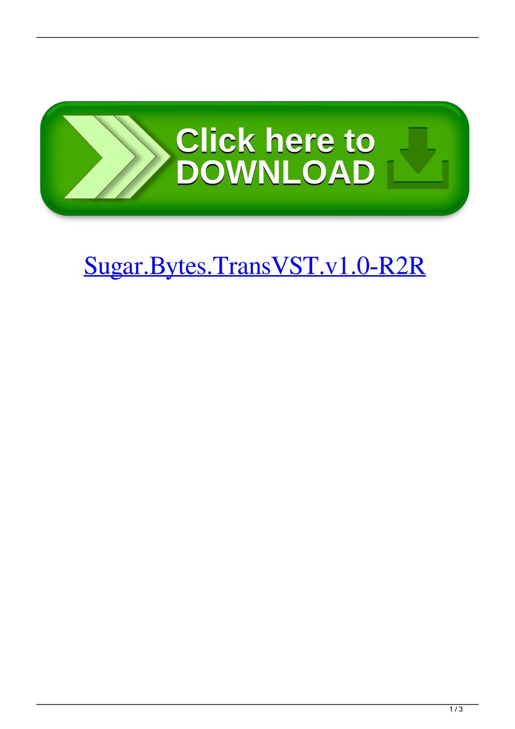 Sugar bytes transvst v1.0 vst to aax wrapper download pc